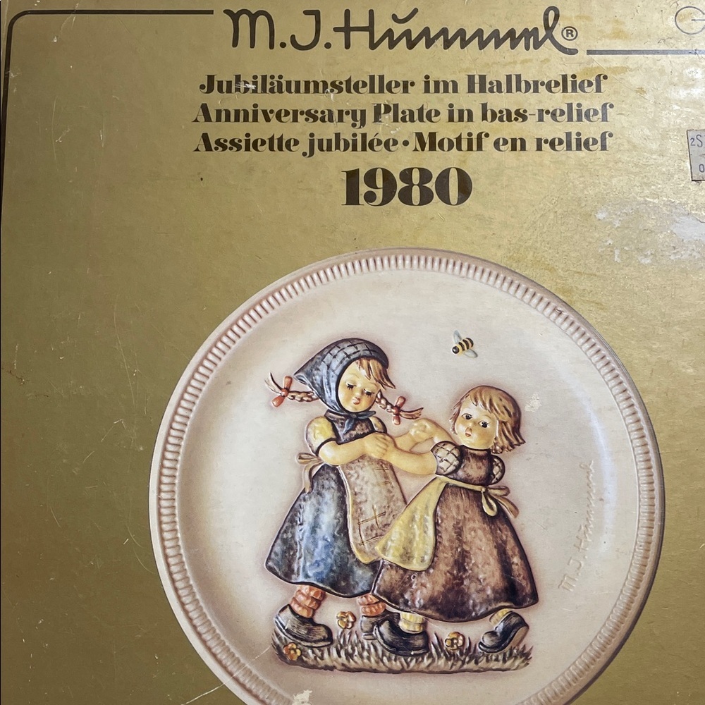 Hummel 1980 Collectable Anniversary Plate - Cream and Browne - Picture 1 of 8